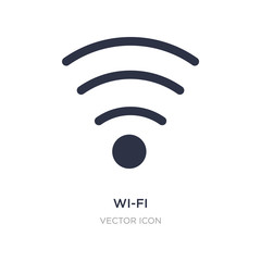 wi-fi icon on white background. Simple element illustration from UI concept.