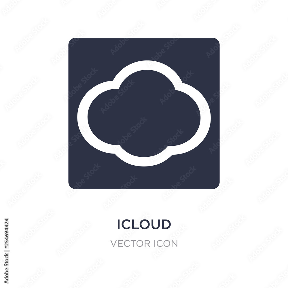 Aufkleber icloud icon on white background. simple element illustration from ui concept.