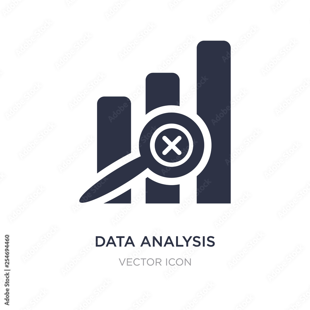 Poster data analysis icon on white background. simple element illustration from ui concept.