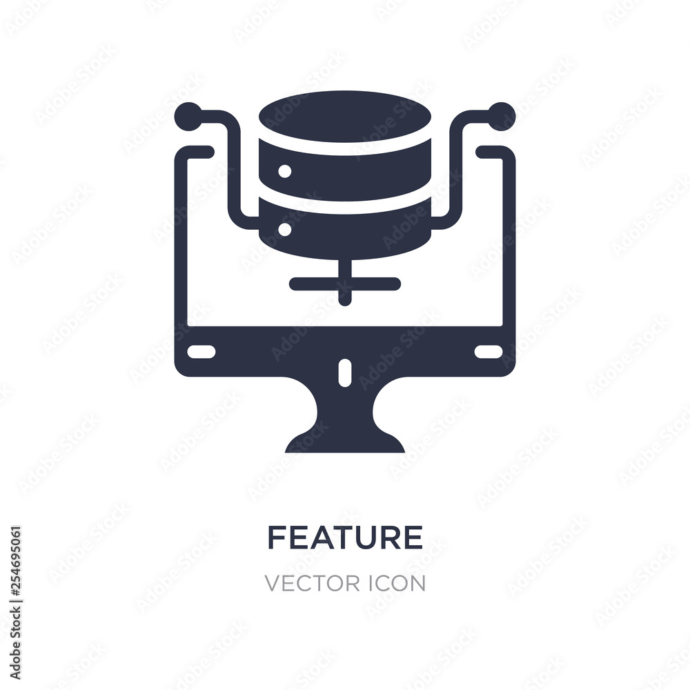 Poster feature icon on white background. simple element illustration from web hosting concept.