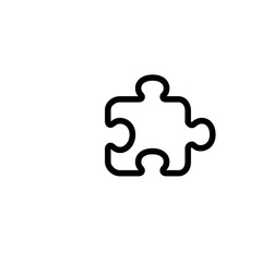 Puzzle icon. Idea sign