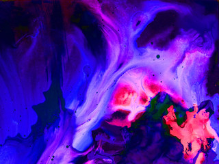 Neon marble texture, abstract hand painted background
