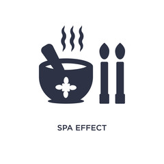 spa effect icon on white background. Simple element illustration from Wellness concept.