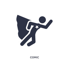 comic icon on white background. Simple element illustration from activity and hobbies concept.