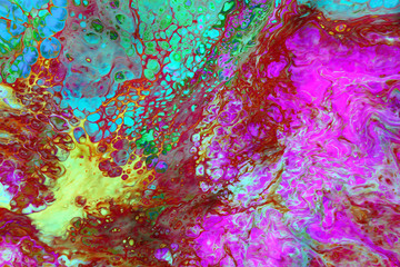 watercolor abstract multicolor background.Mixed colors waves on paper