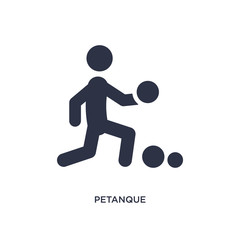 petanque icon on white background. Simple element illustration from activity and hobbies concept.
