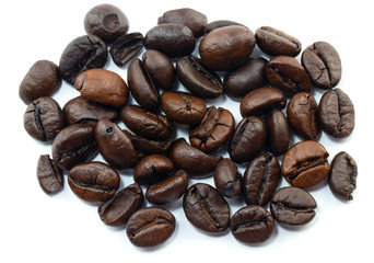 Coffee beans  Isolated on a white background