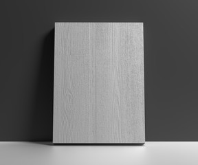 Wooden gift box on a dark background. 3D rendering.