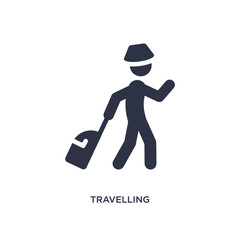 travelling icon on white background. Simple element illustration from activities concept.