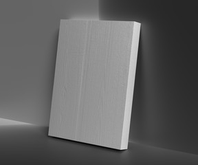 Wooden gift box on a dark background. 3D rendering.