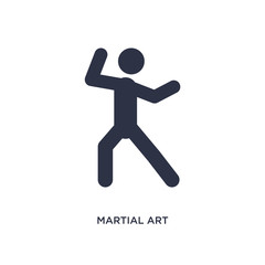 Fototapeta na wymiar martial art icon on white background. Simple element illustration from activities concept.