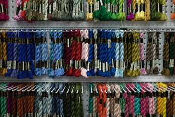 Threads for sale at market