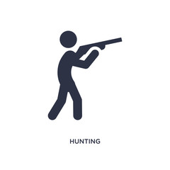 Fototapeta na wymiar hunting icon on white background. Simple element illustration from outdoor activities concept.