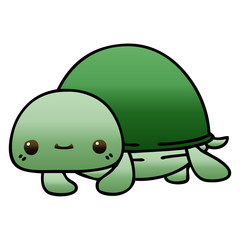 quirky gradient shaded cartoon turtle