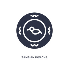 zambian kwacha icon on white background. Simple element illustration from africa concept.