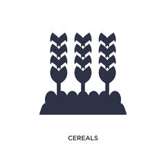 cereals icon on white background. Simple element illustration from agriculture concept.
