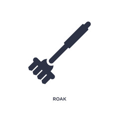 roak icon on white background. Simple element illustration from farming and gardening concept.