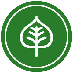 natural leaf circular icon