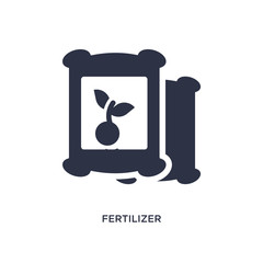 fertilizer icon on white background. Simple element illustration from farming concept.