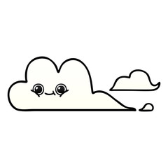 gradient shaded cartoon clouds