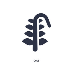 oat icon on white background. Simple element illustration from farming concept.