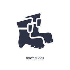 boot shoes icon on white background. Simple element illustration from farming concept.