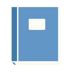 flat color retro cartoon study book