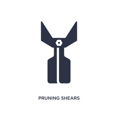 pruning shears icon on white background. Simple element illustration from gardening concept.