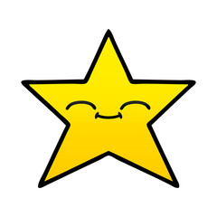 gradient shaded cartoon gold star