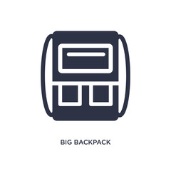 big backpack icon on white background. Simple element illustration from airport terminal concept.