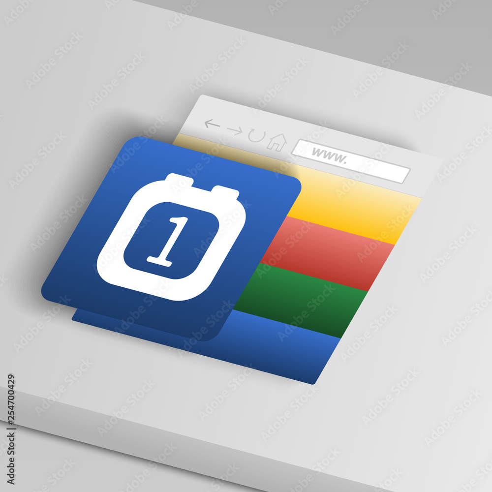 Poster alarm clock icon. from collection button icons