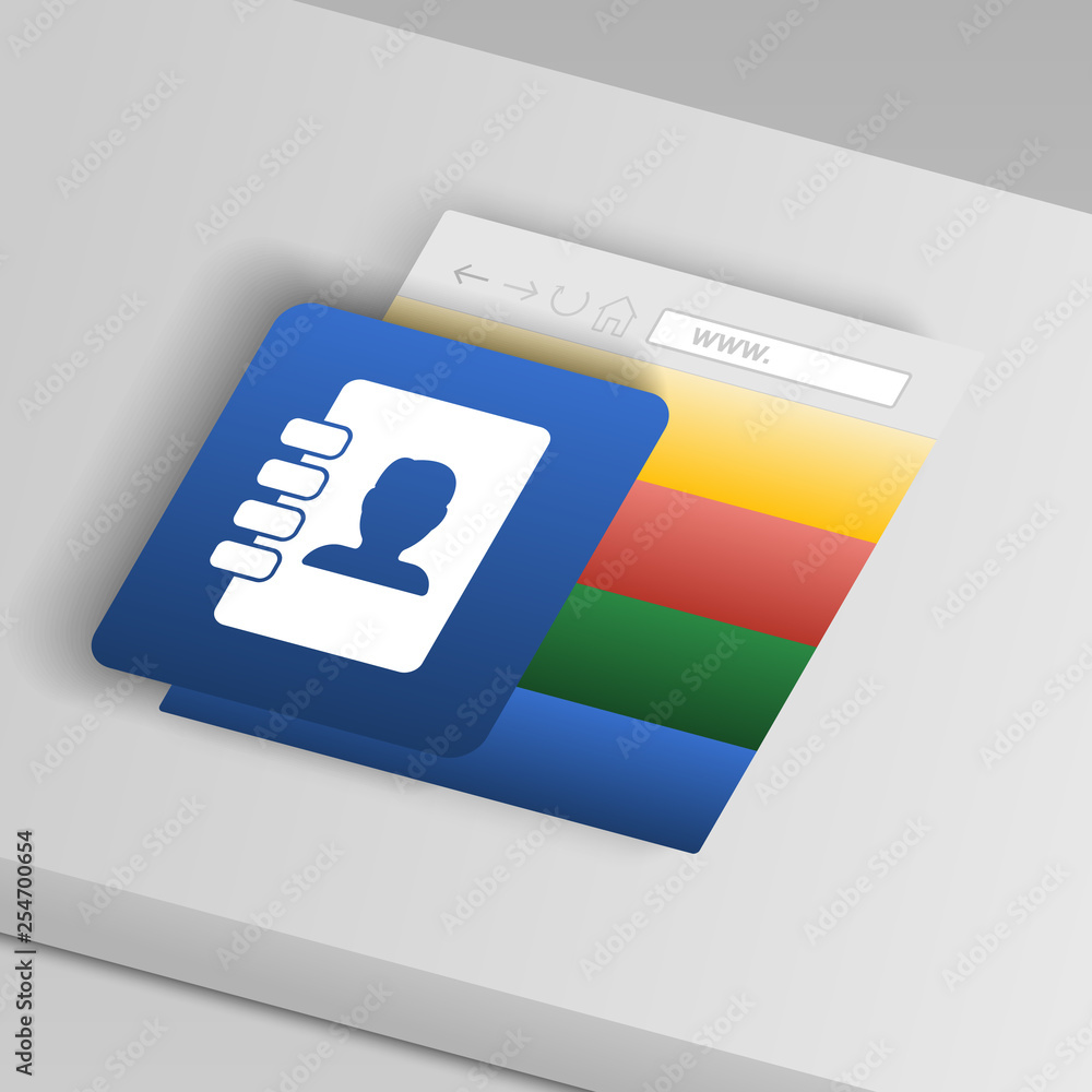 Poster notebook icon. from collection button icons