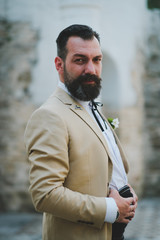 portrait of young man with beard