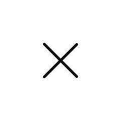 Error button icon. Remove sign