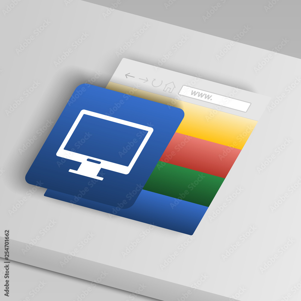 Poster monitor icon. from collection button icons