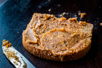 Organic Date Fruit Paste Dough with Bread.