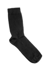 Black socks on a white background