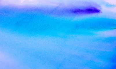 Fototapeta na wymiar Abstract blue watercolor background