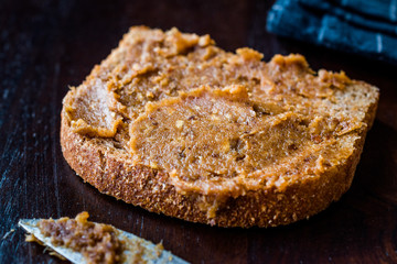 Organic Date Fruit Paste Dough with Bread.