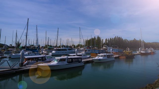 Timelapse Of Marina Island Shipyard.4k.Prores.