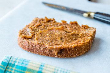 Organic Date Fruit Paste Dough with Bread.