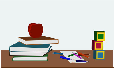 books on a table with different office churn training