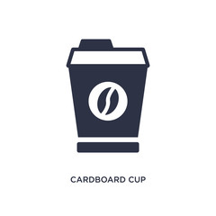 cardboard cup icon on white background. Simple element illustration from bistro and restaurant concept.