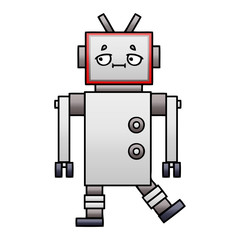 gradient shaded cartoon robot
