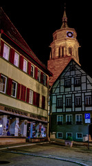 Obraz premium church and half timber house baden wuerttemberg