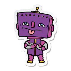 sticker of a cartoon robot