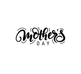 Mothers day lettering written by brush pen