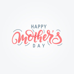 Obraz na płótnie Canvas Mothers day lettering written by brush pen