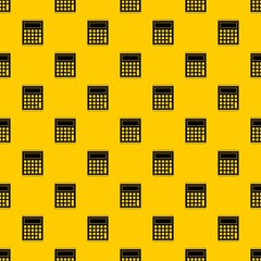 Office, school electronic calculator pattern seamless vector repeat geometric yellow for any design