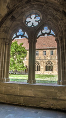 well conserved medieval abbey maulbronn window